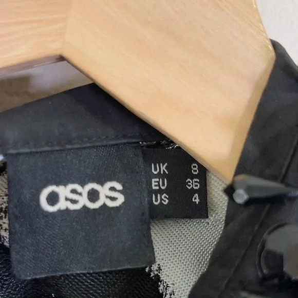 Asos Sleeveless Jewelled Collar  Floral Fit And Flare Dress - Picture 8 of 11